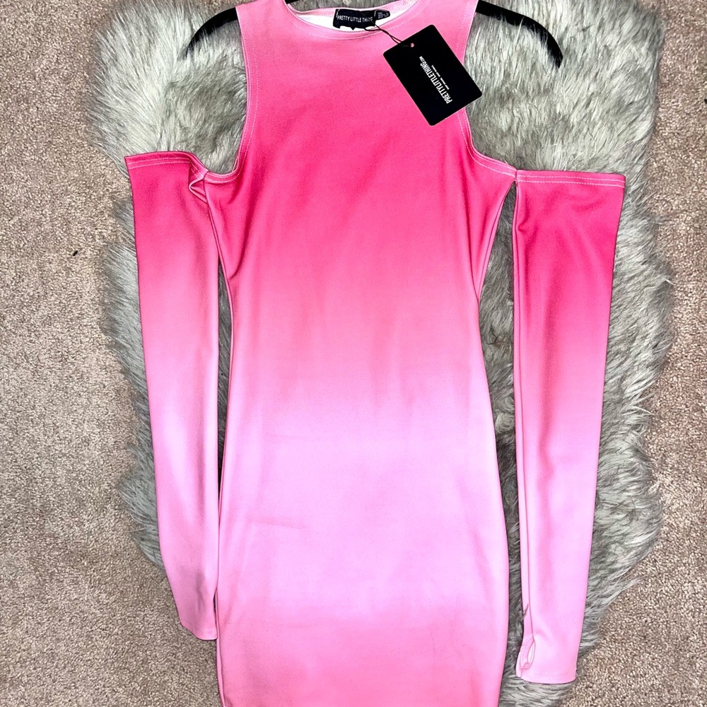 Prettylittle thing pink dress